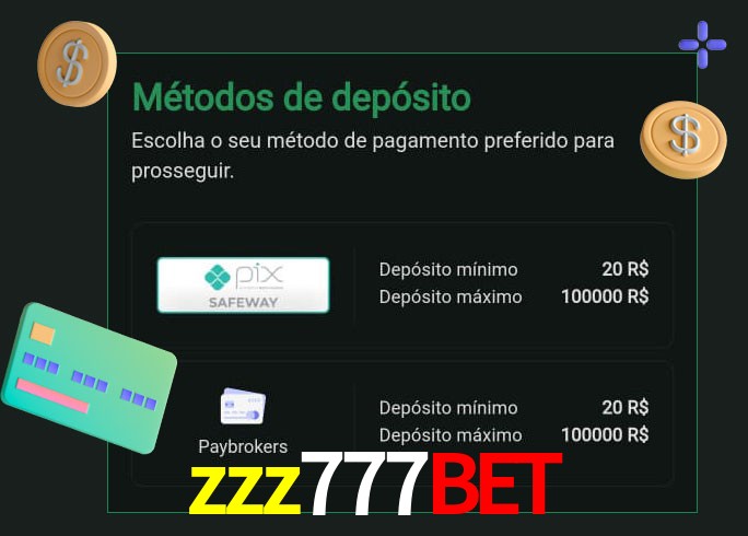 O cassino zzz777bet oferece uma grande variedade de métodos de pagamento
