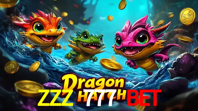 Arte promocional do jogo Dragon Hatch com três adoráveis dragões bebês nadando entre moedas de ouro, um dos slots mais divertidos para jogar no cassino ZZZ 777 BET.