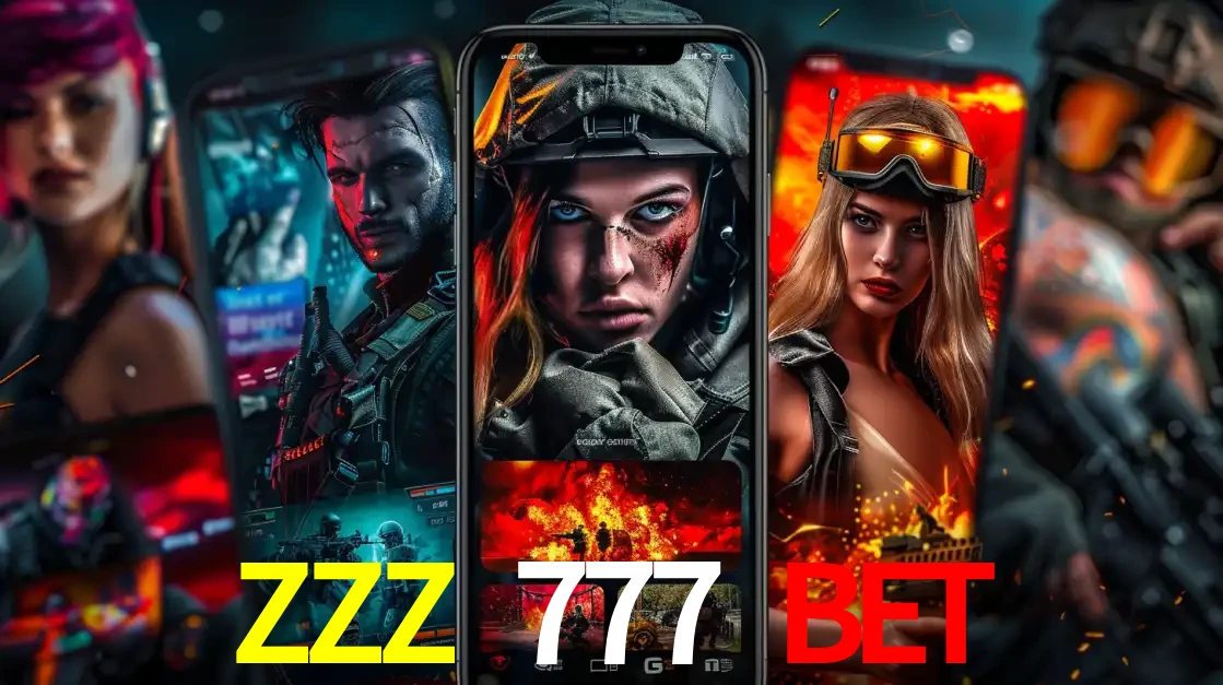 Montagem de telas de celular mostrando diversos personagens, masculinos e femininos, de um jogo de tiro, ilustrando a diversidade de equipes de e-sports para apostar no ZZZ 777 BET.