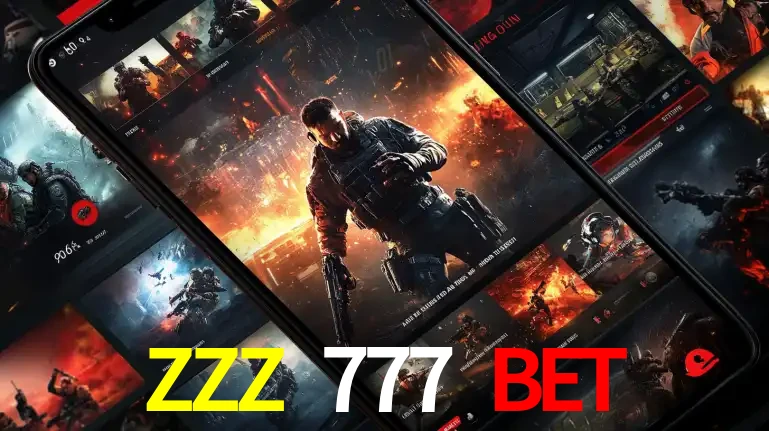 Tela de um celular exibindo uma galeria de jogos de tiro com temática militar, mostrando a variedade de e-sports disponíveis para apostas na plataforma de entretenimento ZZZ 777 BET.
