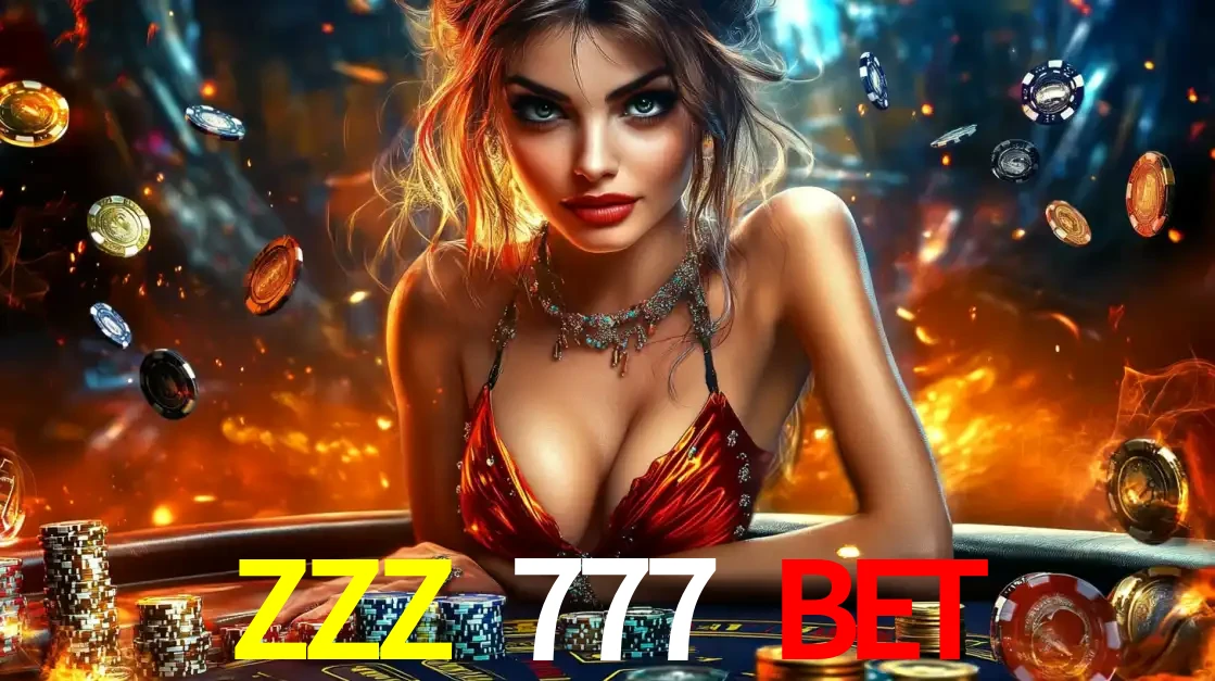 Mulher em uma mesa de cassino com pilhas de fichas e um fundo de fogo, pronta para uma rodada de altas apostas nos jogos de mesa emocionantes do cassino ZZZ 777 BET.